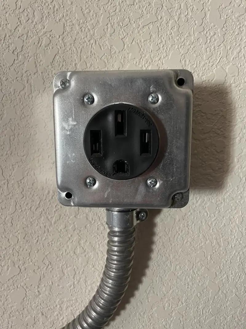 NEMA 14-50 outlet installed for Smart Home Electrical in Wimauma